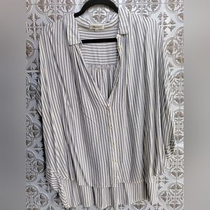 Madewell blue and white striped top size 3xl